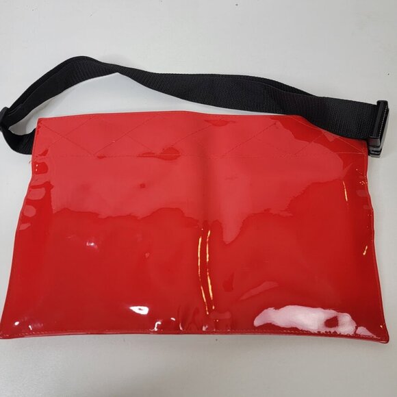 Red Patent Stylist Tool Belt Apron | Adjustable Waist | 10x15 - Picture 6 of 7